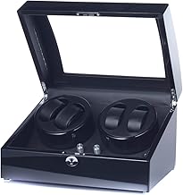 Raoul U. Braun Eleganza Watch Winder | Many Models for 2-8 Watches | Piano Lacquer Black Burl Wood Brown | Quiet Motor