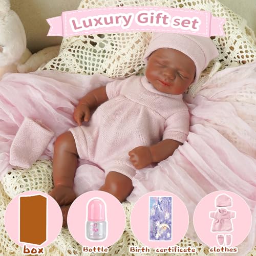 Muñeca Reborn Realista de Silicone 30 cm con Ropa miniatura 2