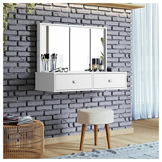 Penteadeira Camarim com Espelho Onix Tigus Baby Branco