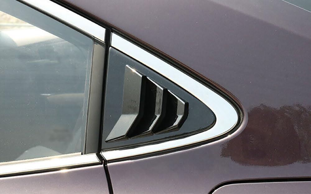 ANUNFRRE Car Accessories Fit for Toyota Corolla 2020 2021 2022 2023 ABS (Bright Black) Exterior Rear Side Quarter Window Louver Decorate Cover Trim Sunshade Cover 2PCS