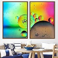 2 Piece Framed Canvas Wall Art Organic Fluids Canvas Prints Home Artwork Decoration for Living Room,Bedroom - 16