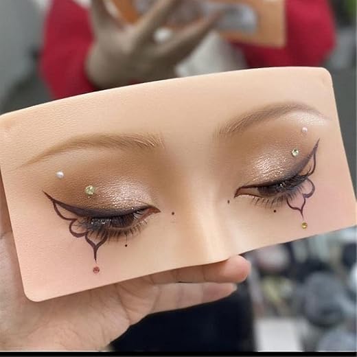 Elecsera Eye Makeup Practice Face Board,Face Dummy For Practice Skin Board (SKIN) 100 g (Skin)