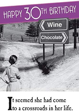 Crossroads, 30th Birthday, Greetings Card, 159x235mm