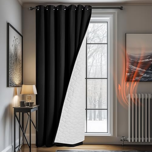Deconovo Rideau Occultant 200×280 CM Noir
