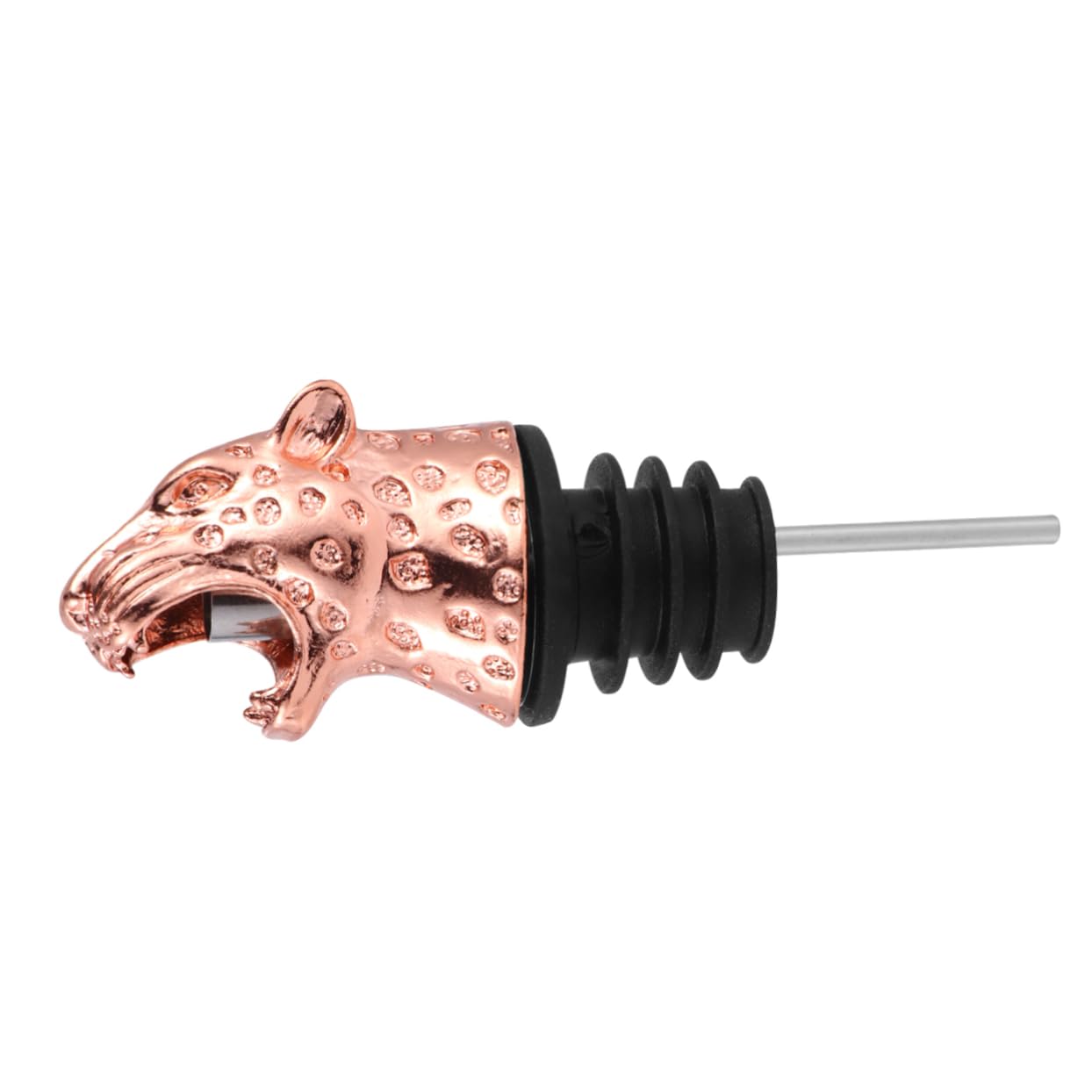 Cabilock Leopard Head Shaped Alloy Wine Pourer Stoppers Wine Bottle Caps for Home Parties Unique Beverage Bottle Stopper Lightweight Design