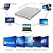 BDYING External USB C CD DVD Drive,Portable USB 3.0 and Type-C Smart Touch Button Slot-in CD DVD Burner Player Writer for Desktop Laptop/Mac/MacBook Pro/Air/Windows XP/7/8/10 Mac OS (Silver)