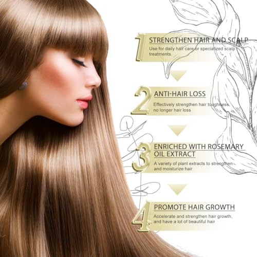 Óleo natural vegano para crescimento do cabelo, para cabelos secos e danificados, 3 peças