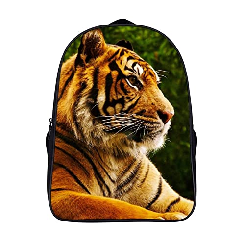 Sac à dos d'école tigre pour enfants 40x28x16cm léger pour garçons et filles
