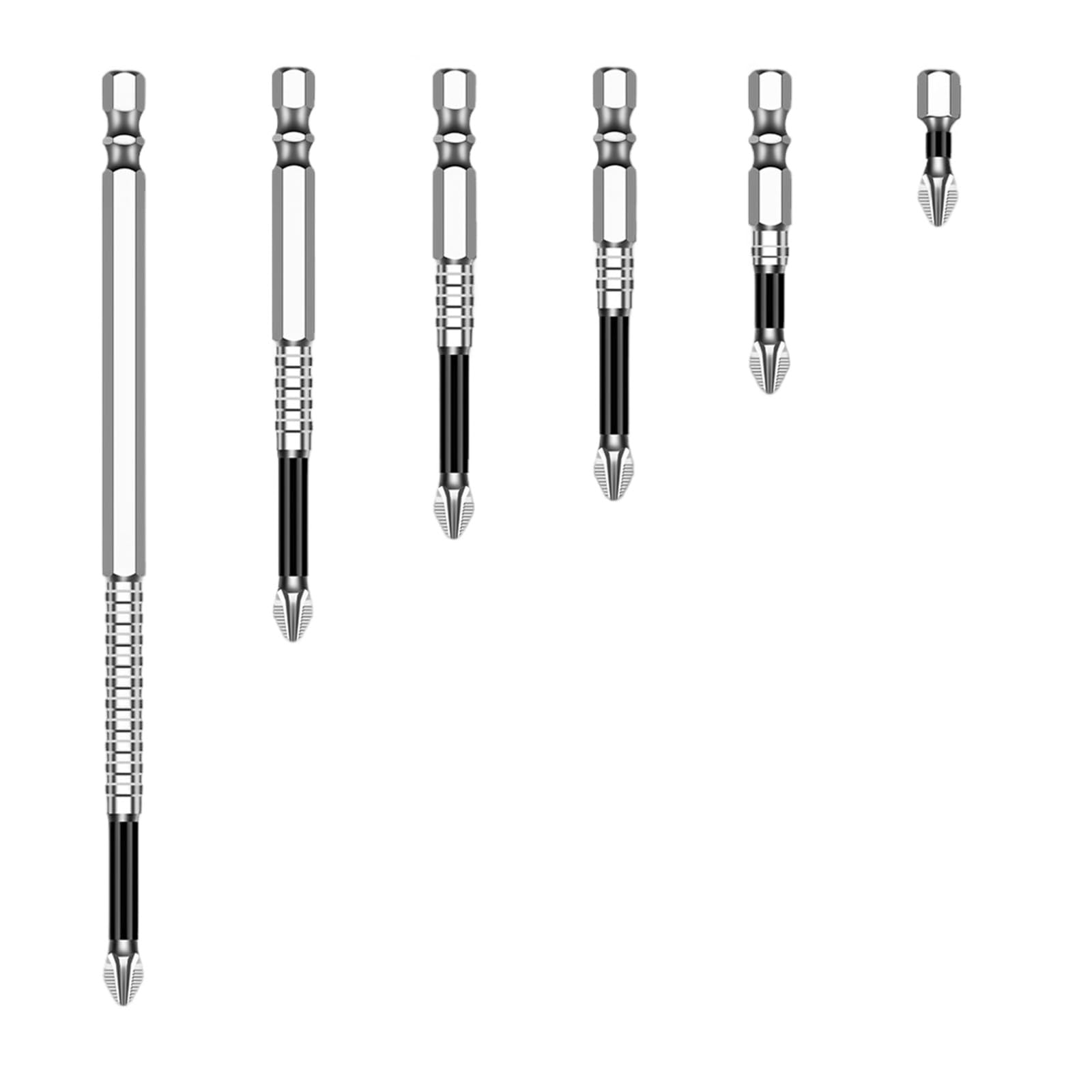 6Pcs Antislip Screwdriver Bits Set High Strength Alloy Steel for Multiple Screw Specifications and Hand Repair Projects Bit Holder