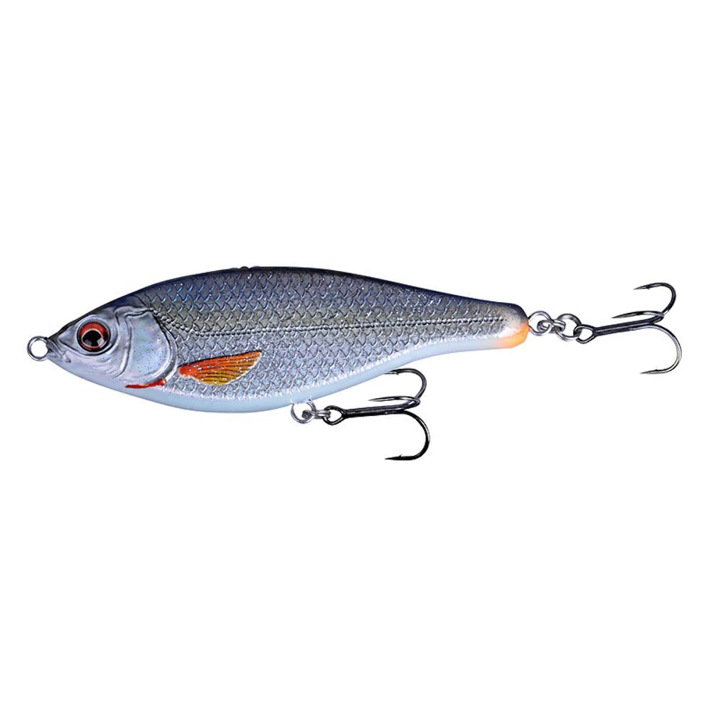 Savage Gear 3D Roach Jerkster 145 14,5cm 68g Jerkbait zum Hechtangeln, Hechtköder, Wobbler für Raubfisch, Farbe:Perch (Barsch) Sport & Freizeit