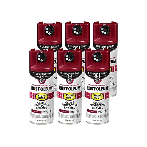 Image of Rust-Oleum Stops Rust Custom 5-in-1 Spray Paint, Gloss Burgundy