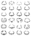 Finrezio 24PCS Open Toe Rings Set for Women Girls Various Types Knuckle Ring Vintage Retro Finger Ring Adjustable