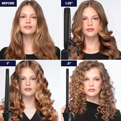 Image of Bio Ionic Twist 3-in-1 Interchangeable Curling Iron & Wand Set, 1 Handle with 3 Swappable Ceramic Barrels (0.5 inch Wand, 1 inch Tapered, 1.25 inch Clip), Ionic, Dual Voltage, All Hair Types