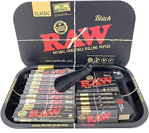 Reds Brand Exclusive Tips RAW Small Black Tray Set with Magnetic Cover