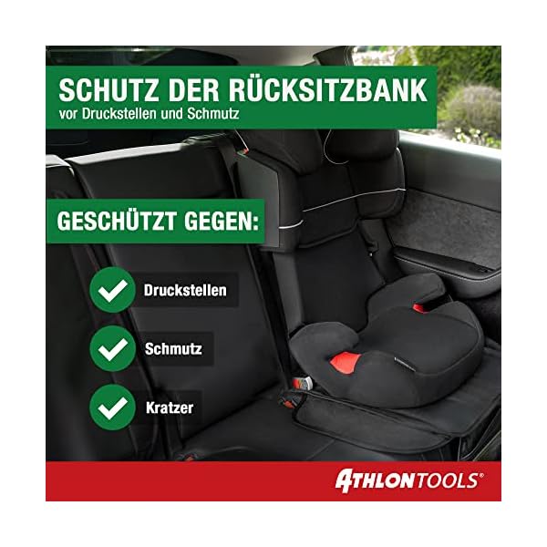 ATHLON TOOLS Kindersitz-Unterlage mit Seitenschutz - Optimale Passform - Isofix kompatibel - Dick gepolstert - für… – Bild 3