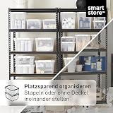 SmartStore - 10x Boîte de Rangement Plastique avec Couvercle Classic 1L (21x17x6cm) | Empilable et de Qualité Alimentaire | Boîte Plastique avec Couvercle & Coins Renforcés | Garantie 10 Ans - 5