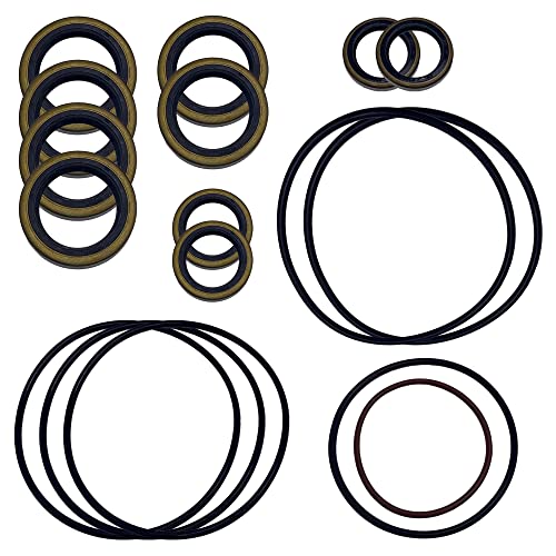 Image of A.A Lower Unit Gearcase Seal Kit Replacement for Johnson Evinrude E-Tec 75-250 HP, 1977 & Up - 5000411, 439141, 18-8384, 18-2623, 5006373