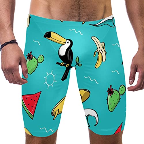 Bañador deportivo de pierna cuadrada HUI JIN SHOP con estampado tropical