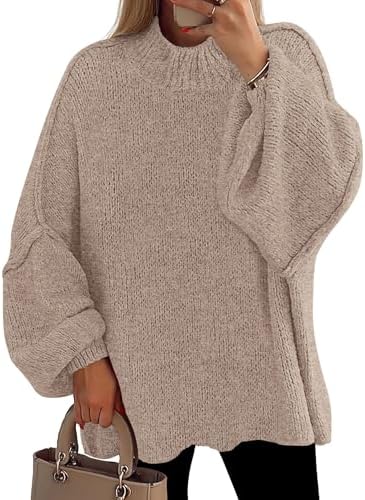 PRETTYGARDEN Women's 2026 Fall Oversized Sweaters Chunky Knit Moc...