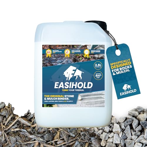 Easihold Rocks – Aglutinante para fijación de piedras sueltas – 2,5 litros (vertido/pulverización/mezcla manual)