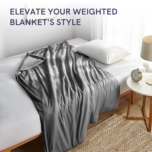 image for YnM Exclusive Cotton Duvet Cover for Weighted Blankets with 16 Strings
