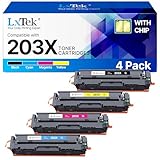 Rendement de la page: 3200 pages par cartouche de Toner 203X Noir, 2500 pages par 203A Cartouche Couleur (Avec une couverture de 5%)