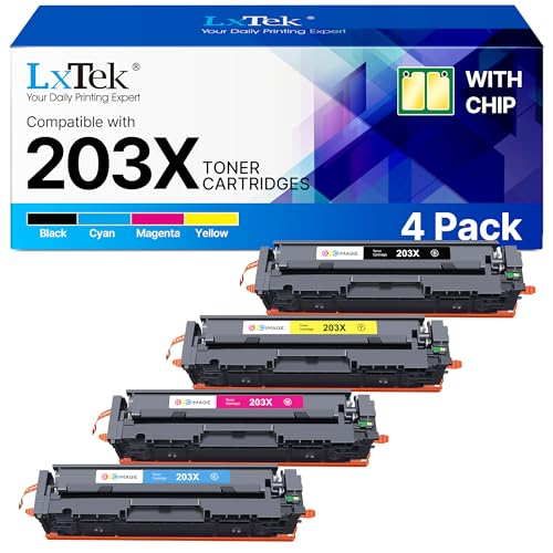 Toner HP 203X CF540X compatible LxTek pack de 4 pour imprimante Color LaserJet Pro M281fdw M254dw