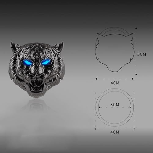 Miniatura 3 de Cubierta de botón de arranque para automóvil, diseño de tigre personalizado, para botón de arranque de motor de automóvil, universal, autoadhesiva,