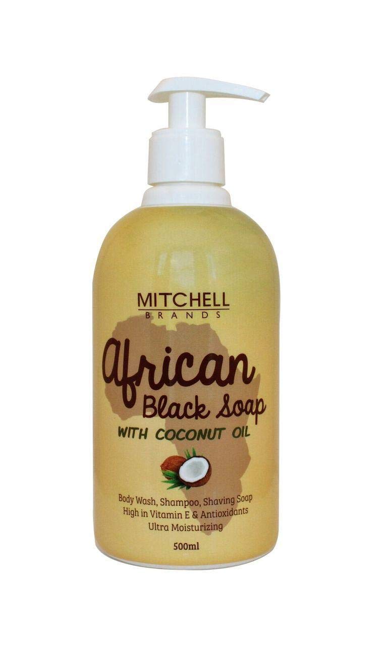 MITCHELL BRANDSAFRICAN BLACK SOAP WITH COCONUT OIL 400ML