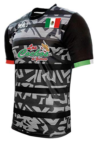 Jersey Mexico Los Cochos de Guerrero 100% Polyester BlackGrey_Made in Mexico miniatura 2