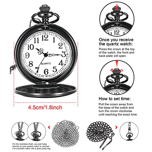 Dad Gift From Daughter To Father Engraved Pocket Watch - No Matter How Much Time Passes, I Will Always Be Your Little Girl (Black) #TOP7