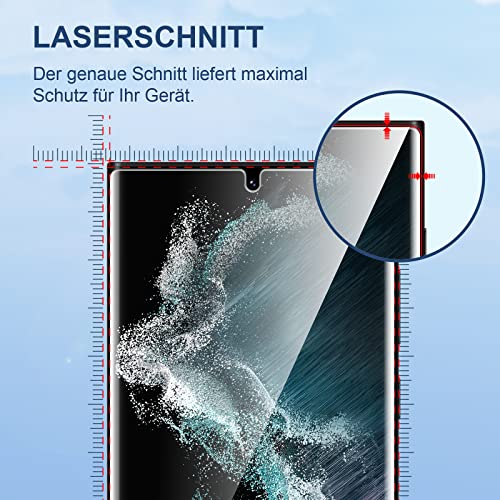 LK Schutzfolie für Samsung Galaxy S22 Ultra, 3 Stück Schutzfolie[Nicht-Glas], Vollständige 3D-Gewölbte Fingerabdruck-ID Displayfolie… – Ansicht 6