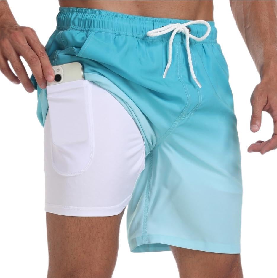 Image of Keevoom Mens Swim Trunks Compression Liner Swimming Shorts Swimwear Quick Dry Swimsuit Bathing Suits Board Shorts