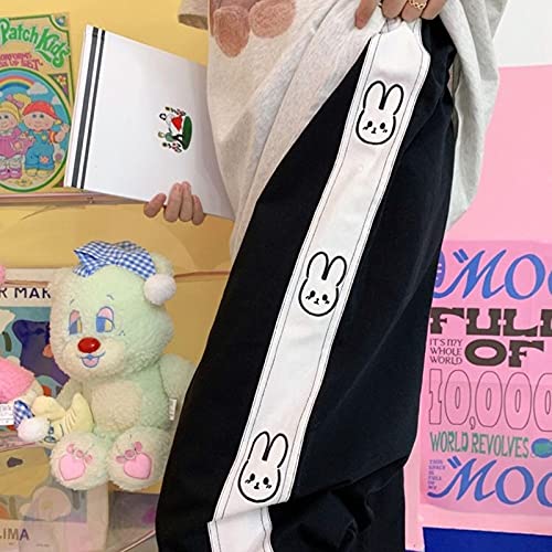 Cloudy Kawaii Joggers Soft Girl Style Pantalones Deportivos de Las Mujeres Harajuku Pantalón Ancho Pantalón Femenino de Dibujos Animados de sobrembarque Coreano Cover