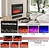 Giantex 28.5" Electric Fireplace Insert, Wall Recessed/Mounted, Freestanding Fireplace with Remote Control, 3 Color Adjustable Flames, 2 Modes Heat, 8 H Timer, 5 Brightness Settings, 750/1500W Heater #3