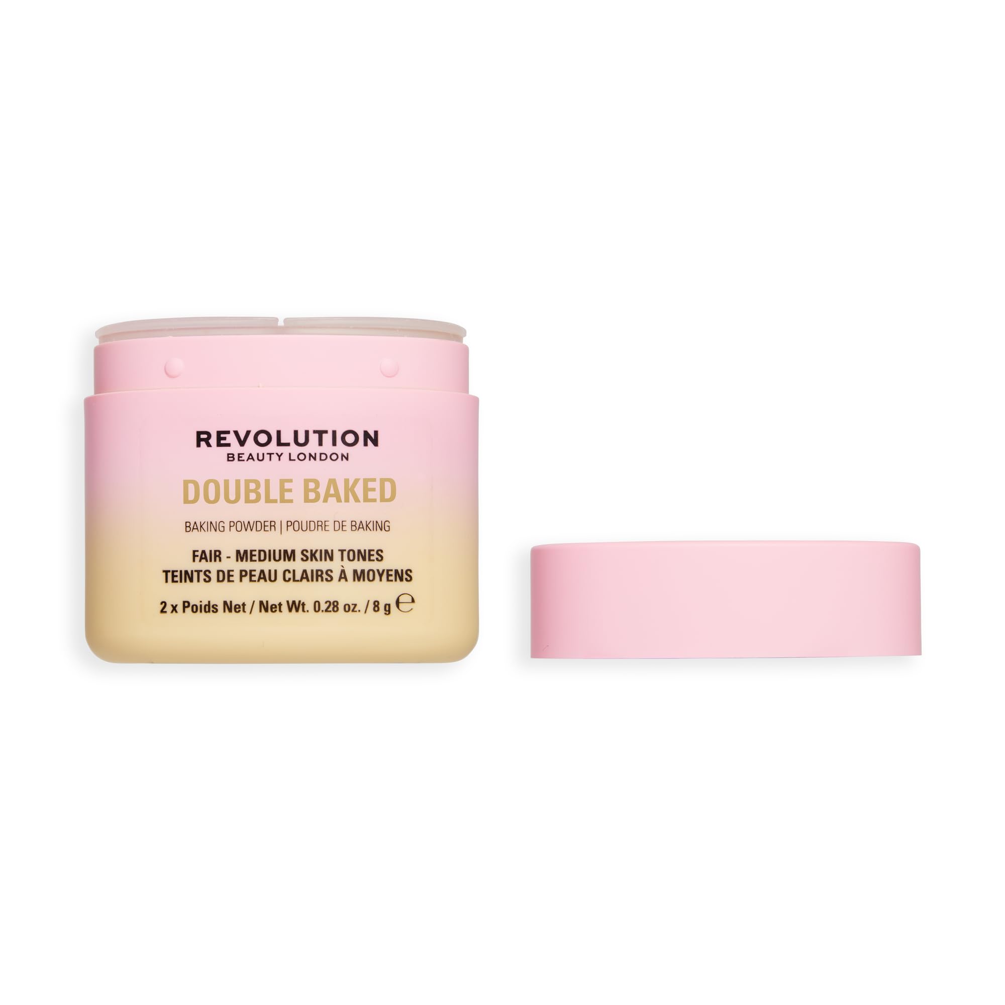Revolution Double Baked Loose Powder, Fair to Medium, Talc-Free, 0.28 oz
