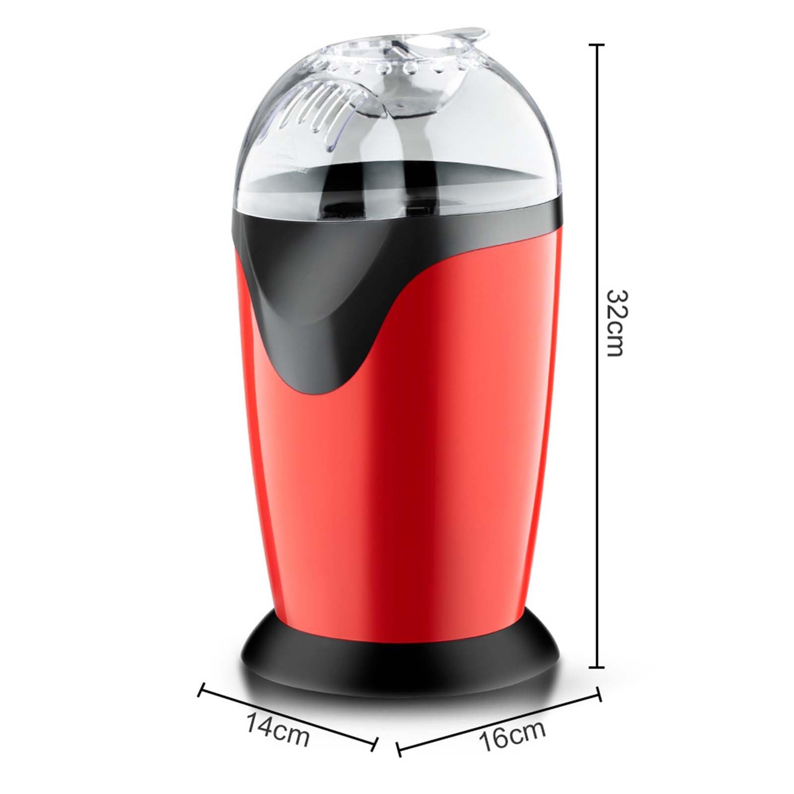 Elektryczna maszyna do popcornu o mocy 1200 W, maszyna popcornu DIY, popcorn o pojemności 2,6 l, 2-minutowe wybijanie Qucik, beztłuszczowe i zdrowe przekąski, dla dzieci, wieczory filmowe