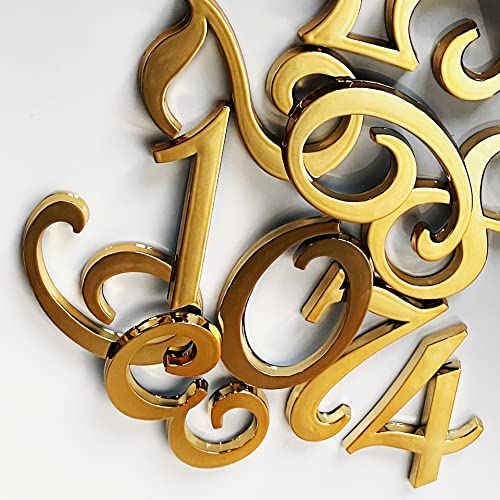 3 Inch Gold House Numbers Stickers For Mailbox Apartment Hotel Office Room Door Address Sign Home Business Decoration Project. (Gold) #TOP1
