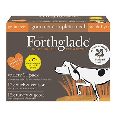 Forthglade National Trust Complete Natural Wet Dog Food - Grain Free Variety Pack (24 x 395g) Trays - Turkey & Goose, Duck & Venison Cover