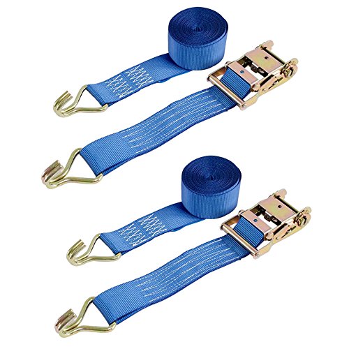 Diversity Wrap 2X Ratchet Strap Tie Down 2T 12m x50mm Iron Handle and Double J Hook 2500kg Webbing