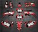 XIAOZHIWEN KM0002-6 Calcomanías de motocicleta 3M personalizadas Pegatinas Gráficos Gráficos Kit de decancia gráfica compatible con HONDA CRF 450X 2005 2006 2007 2009 2009 2010 2012 2013 2013 2014 201
