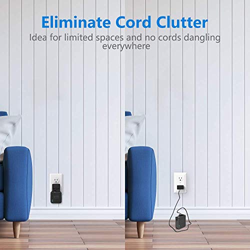 DG-Direct Outlet Wall Mount for Blink Sync Module, Hanger Bracket Holder for Blink XT Outdoor and Indoor Security Camera Black or White WiFi Hub, No Messy Wires or Screws (Black)