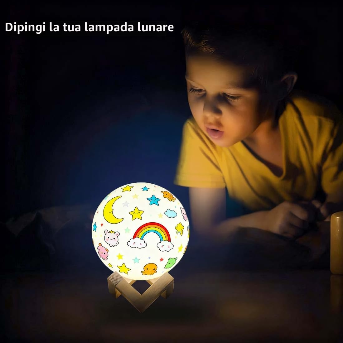 ACED Dipinti il tuo kit di lampada luna, Kit di arti e artigianato, Età 6 7 8 9 10 11 12 Anno vecchio Ragazze ragazzi bambini regalo di compleanno