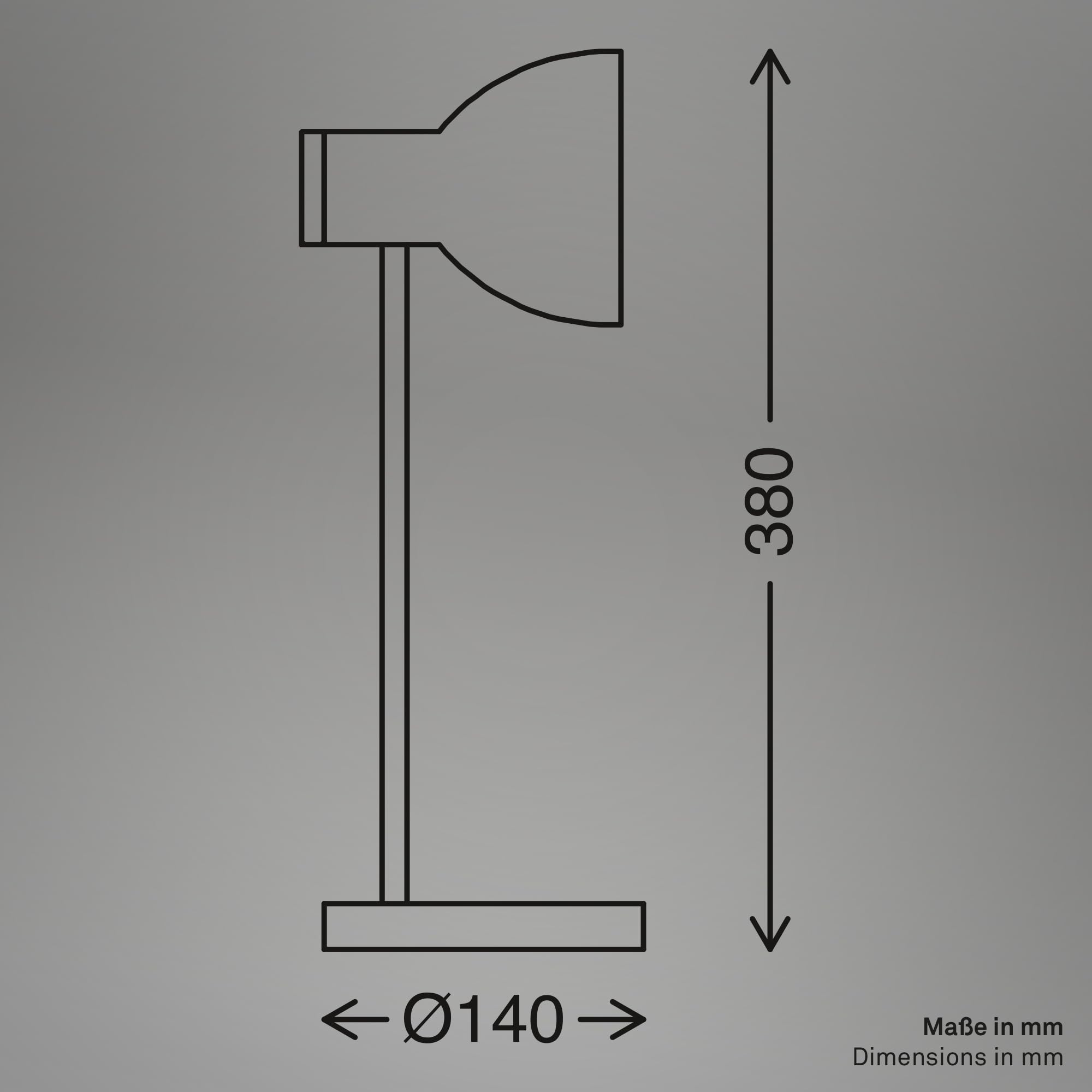 BRILONER - Nachttischlampe mit Kabelschalter, schwenkbar, E14, max. 10W, Tischlampe, Lampe, Schreibtischlampe, Tischleuchte, Bürolampe, Leselampe Bett, Leselicht, 14x38 cm, Weiß-Holz