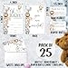 SIXEIGHT Baby Shower Invitations for Boys Girls, 25 Sets Safari Baby Shower Invites with Envelopes, Diaper Raffle Tickets & Books for Baby Cards, Jungle Animals Gender Reveal Party Decorations-A05