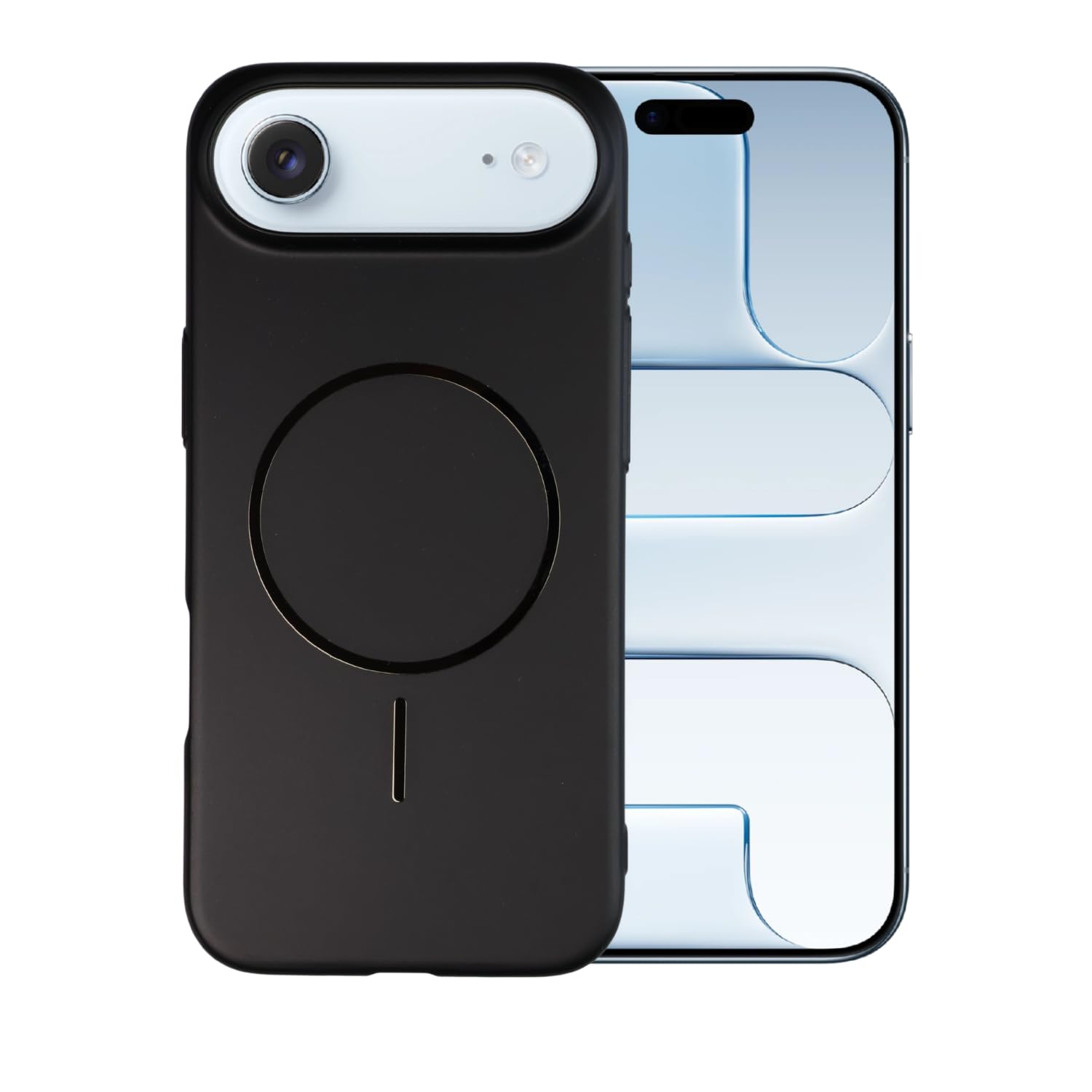 AIBEX Ultra-Thin Mag-Saf Back Cover Case Compatible with iPhone 17 AIR| Slim Fit Scratch-Resistant Matte | Magnetic Wireless Charging | Microfibre Lining | Camera Protection (PC Material) – Black