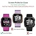 NANW Screen Protector Compatible with Fitbit Versa Lite Edition (3-Pack), (NOT for Fit bit Versa) All-Around Smartwatch Screen Protective Screen Case Bumper Cover Saver Soft TPU Plated Case