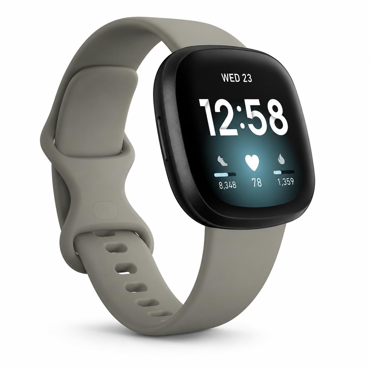 TopPerfekt Strap Compatible with Fitbit Versa 4 Women Men (S-Grey)