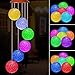 Solar Crystal Ball LED Wind Chimes Outdoor Hanging - Waterproof Mobile Romantic Solar Powered Changing Color Wind Chimes Light for Xmas Mom Gifts, Home, Patio, Party, Festival, Night Garden Decoration