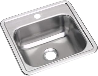 Elkay D115151 Dayton Single Bowl Drop-in Stainless Steel Bar Sink 15 x 1...